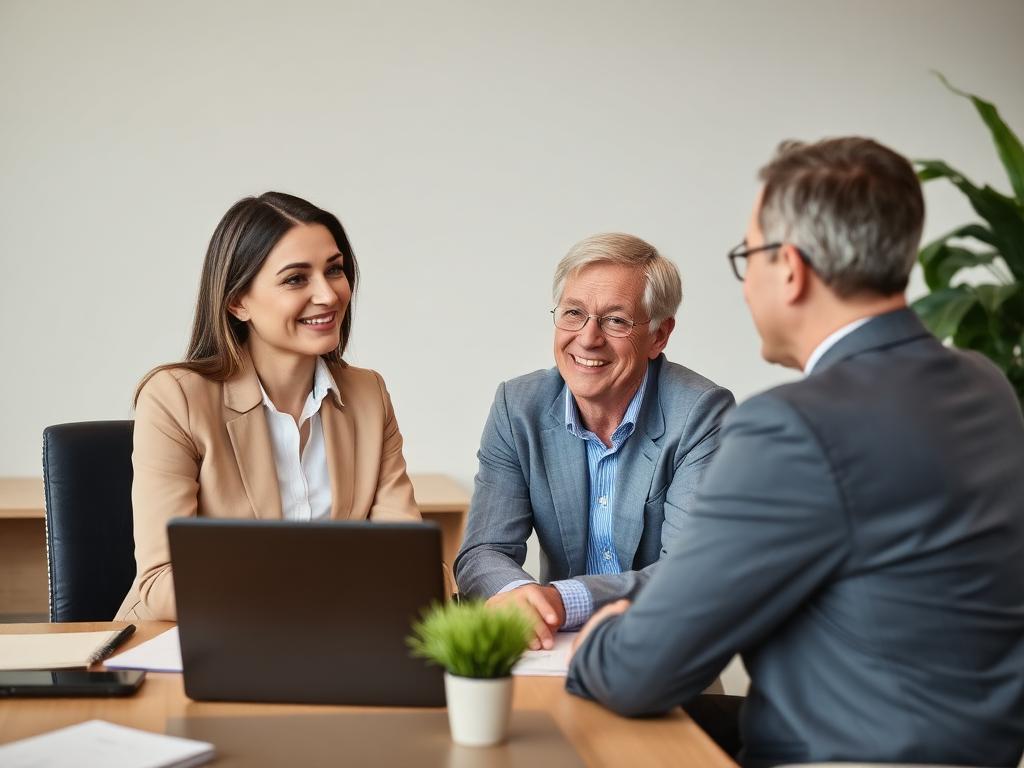 Advisors meeting with clients